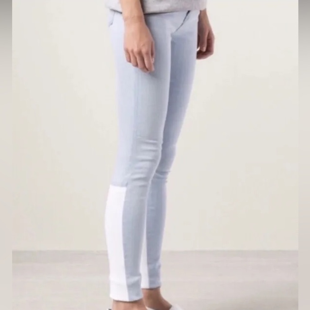 J Brand Stepped Back Catalina Blue/White Skinny Strechy Jeans Women’s Size 26